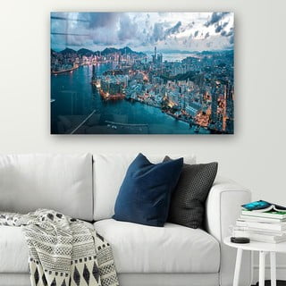 Картина върху стъкло 100x70 cm Hongkong - Wallity