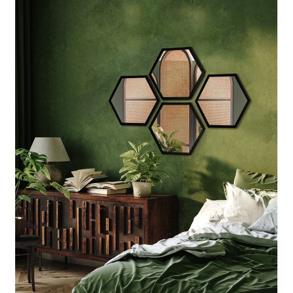 Стенни огледала в комплект 4 бр. 35x40 cm Heksagon – knor-image-1