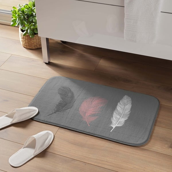 Сив килим за баня 45x75 cm Penelope – douceur d'intérieur-image-1