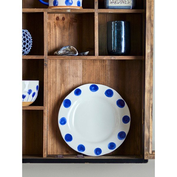 Бели/сини десертни глинени чинии в комплект 3 бр. ø 22 cm Linora – Bloomingville-image-4