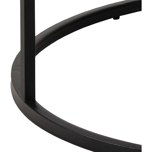 Бяла кръгла масичка за кафе с плот от имитация на мрамор ø 80 cm Spiro – Actona-image-3