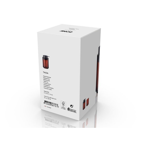 Кафяв стъклен диспенсер за сапун 250 ml Tada – Zone-image-3