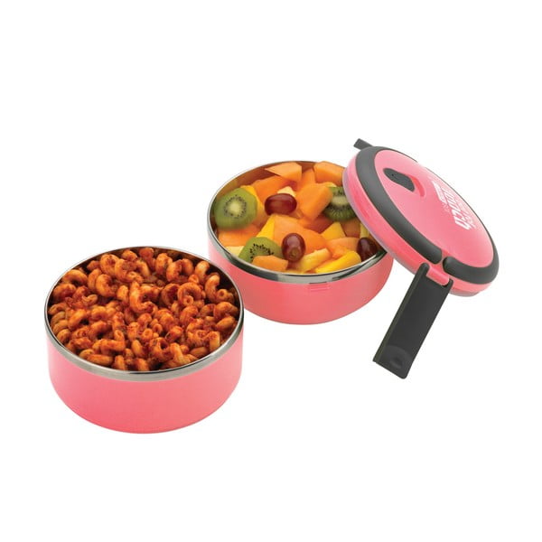 Růžová kulatá miska na oběd Pioneer Lunchbox