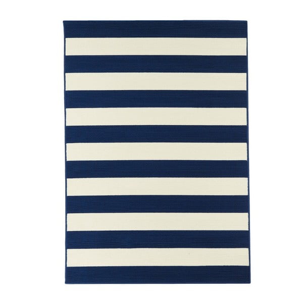 Синьо-бял килим на открито , 160 x 230 cm Stripes - Floorita