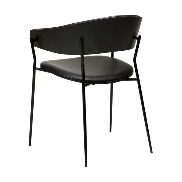 Матово черно трапезен стол с подлакътници Crib – DAN-FORM Denmark-image-4