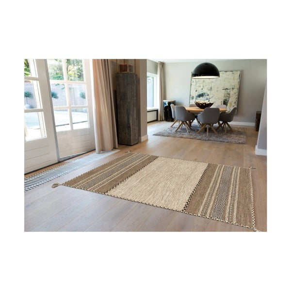 Ръчно изработен памучен килим Navarro 2917 Elfenbein, 120 x 170 cm - Arte Espina