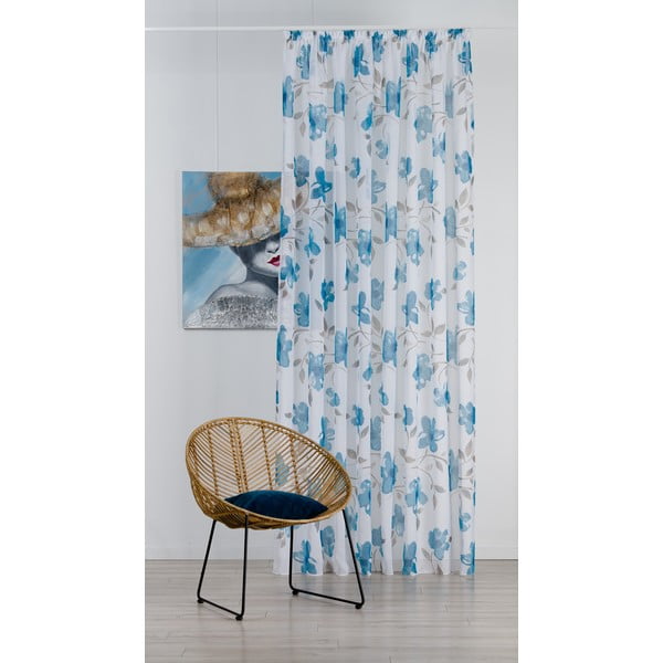 Бяло-синя завеса 300x260 cm Mariola - Mendola Fabrics