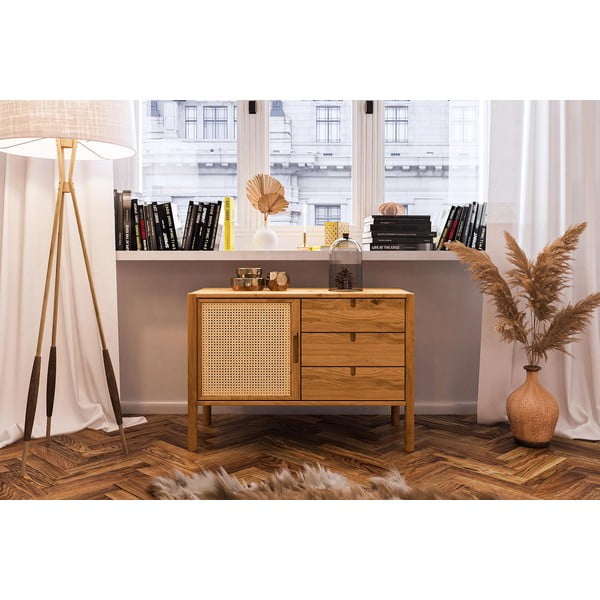 Нисък скрин от дъб 97x69 cm Pola - The Beds-image-1