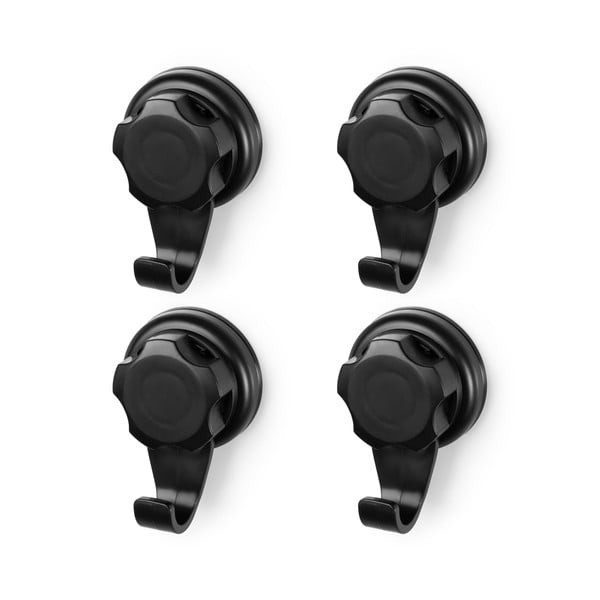 Черни пластмасови комплект куки 4 бр. без пробиване Bestlock – Compactor