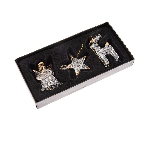 Стъклени Коледни украси в комплект 3 бр. 9 cm – Dakls