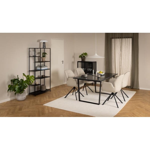 Черна метална библиотека 80x165 cm Newcastle – Actona-image-1