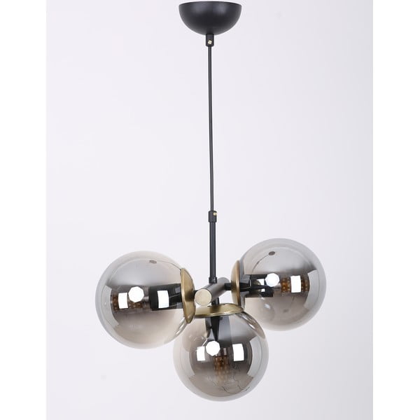 Черно-сива висяща лампа със стъклен абажур ø 15 cm Cascade - Squid Lighting