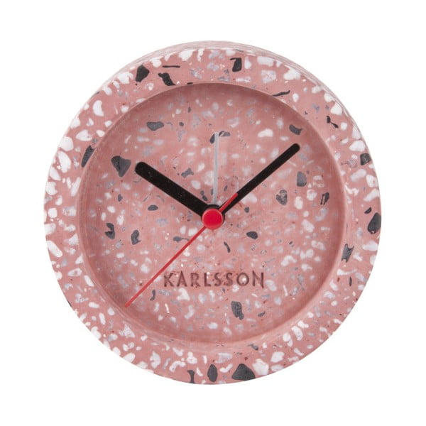 Розов настолен часовник с аларма Tom - Karlsson