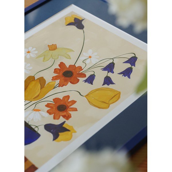 Постер 30x40 cm Colourful Bunch in Blue Vase – Frankie Penwill – The Poster Club-image-2