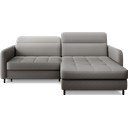 Сив кадифен разтегателен ъглов диван с място за съхранение (десен ъгъл) Gomsi – ELTAP