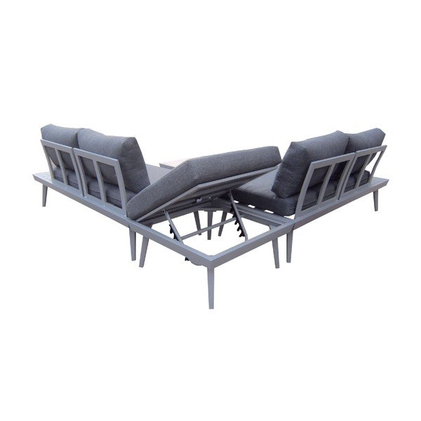 Комплект от сив градински диван и масичка за кафе Vigo Gris - Bobochic Paris-image-1