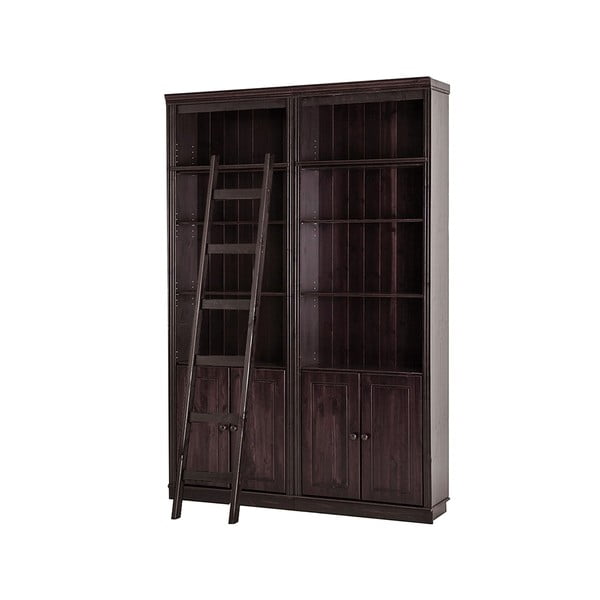 Кафява библиотека от масивен бор 148x223 cm Anita – Støraa-image-2