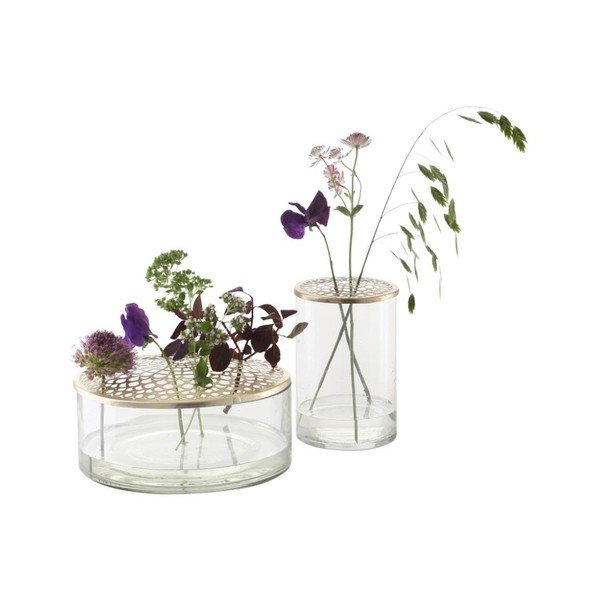 Стъклена ваза Kassandra Месинг, ⌀ 20,5 cm - A Simple Mess-image-4