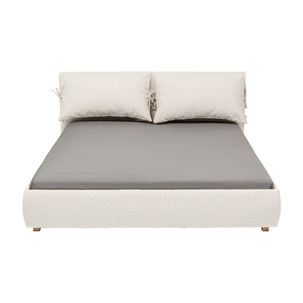Бежово тапицирано двойно легло 160x200 cm Szenario - Kare Design