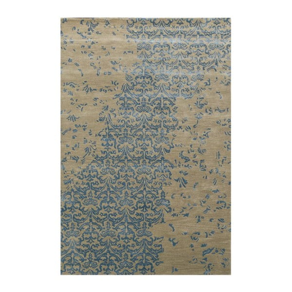 Ručně tuftovaný modrý koberec New Jersey, 122x183 cm