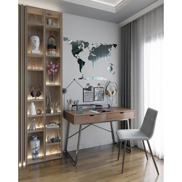 Работна маса с плот от орехово дърво 57.5x120 cm Tolm - Homede-image-1