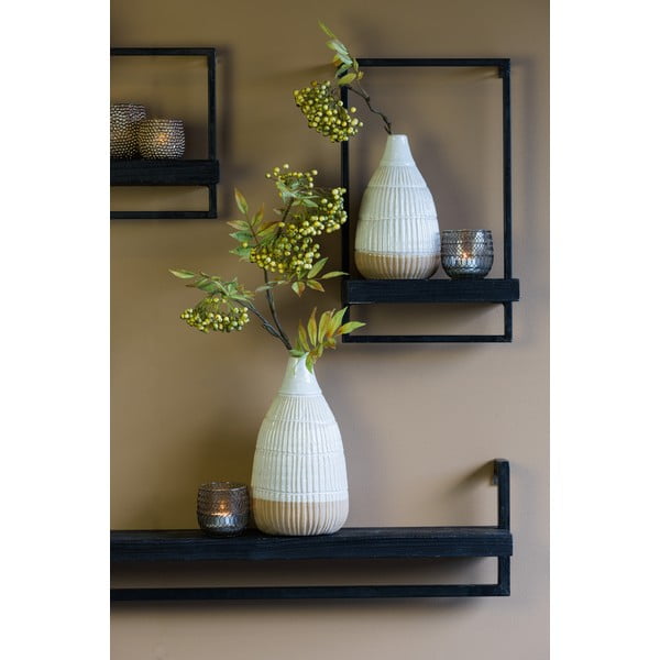 Матиран черен рафт от елхово дърво Maddison - Light & Living-image-1