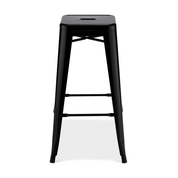 Черни метални бар столове в комплект от 2 броя 76 cm Korona - Furnhouse-image-1