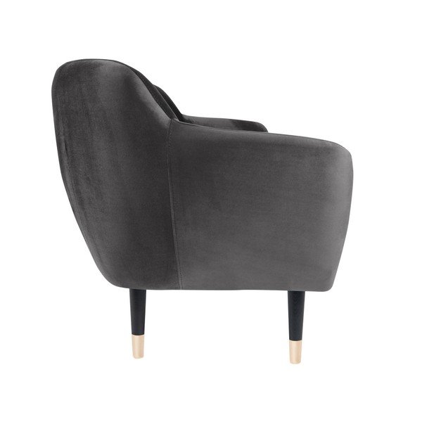 Сив диван с черни крачета Mazzini Sofas Amelie, 158 cm-image-3