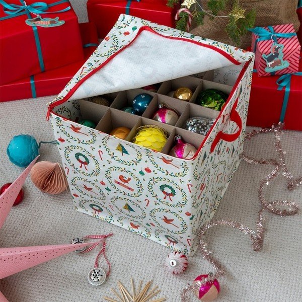 Кутия за съхранение на дрехи от рециклирана пластмаса 32x32x35 cm Classic Christmas – Rex London-image-1