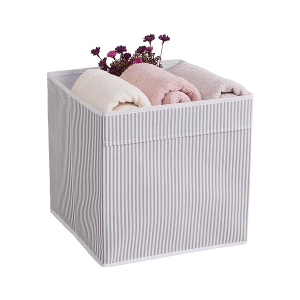 Сива текстилна кутия за съхранение 30x30x30 cm – Mioli Decor