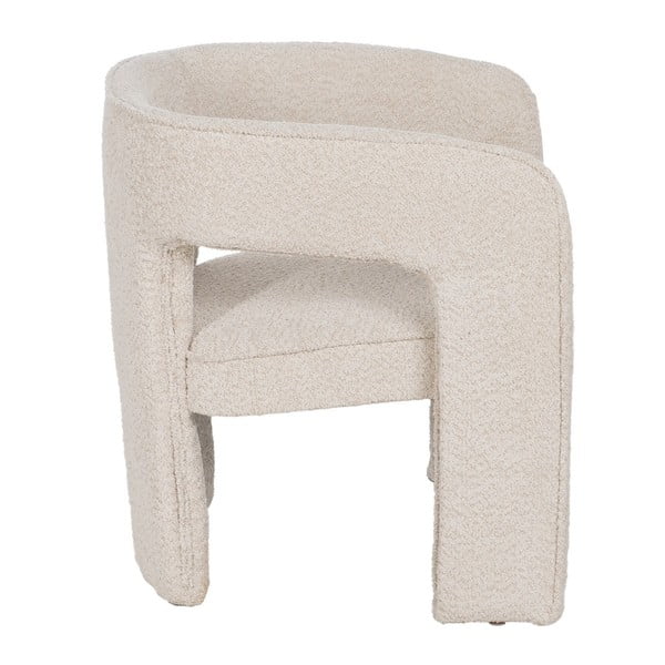 Бежово кресло от плат букле – Ixia-image-2