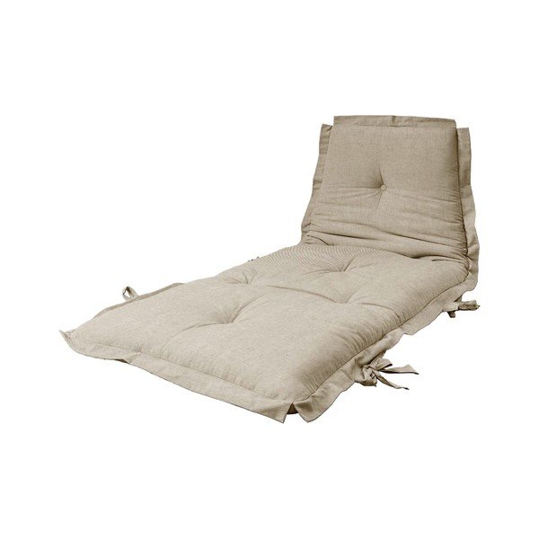 Променлив футон Sit & Sleep Linen Beige, 80 x 200 cm - Karup Design