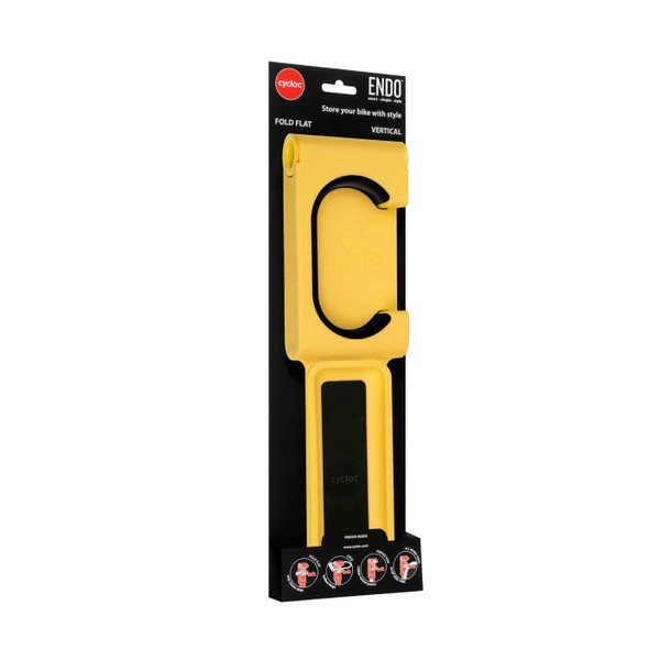 Designový držák na kolo Endo, žlutý-image-1