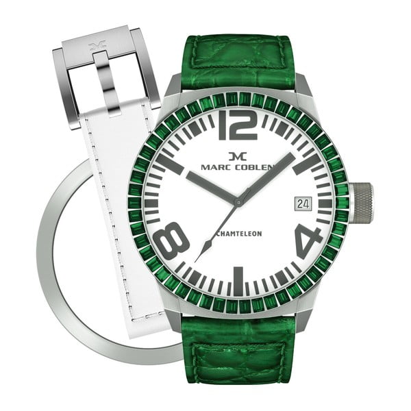 Dámské hodinky Marc Coblen s páskem a kroužkem navíc P68