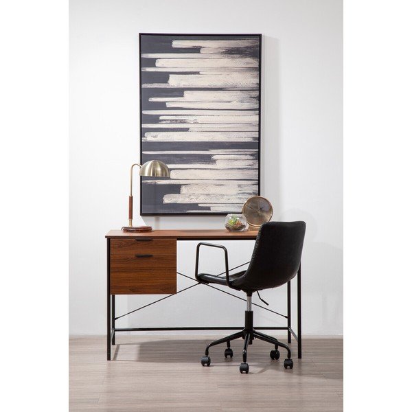 Черен офис стол от имитация на кожа Forbes – Premier Housewares-image-1