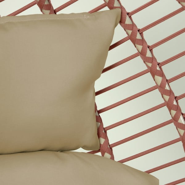 Висящ градински фотьойл в теракота със стойка Elianis - Kave Home-image-3