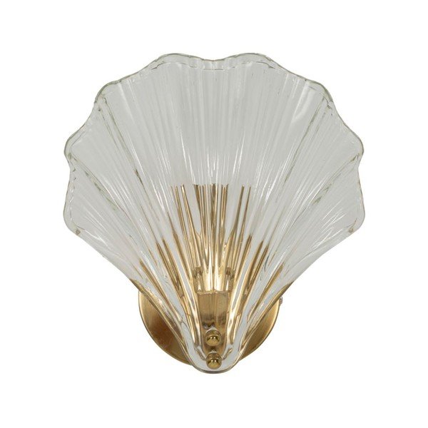 Стъклена стенна лампа  в златист цвят Da Muro Shell – Mauro Ferretti