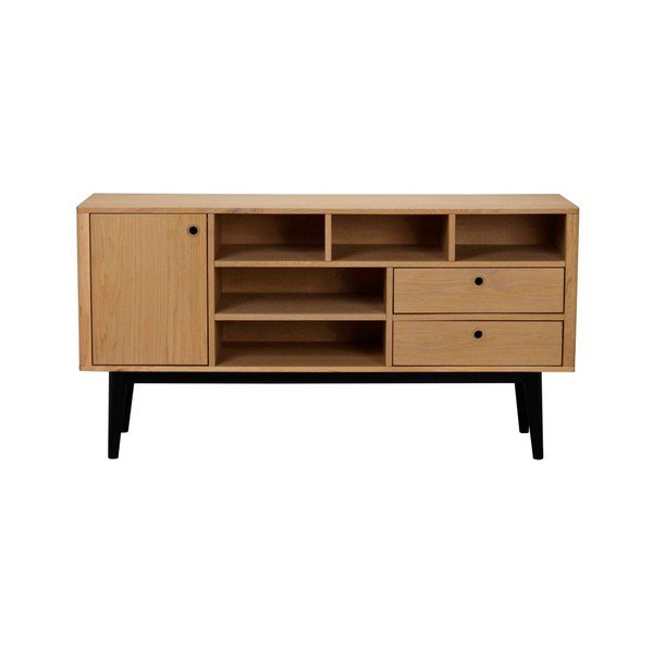 Komoda v dubovém dekoru s černými nohami Rowico Vienna, délka 150 cm-image-1