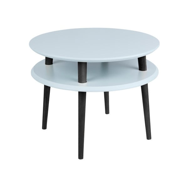 Světle šedý konferenční stolek s černými nohami Ragaba UFO, Ø 57 cm
