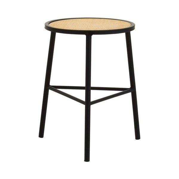 Черен/в естествен цвят ратанов стол Depok – Premier Housewares-image-2