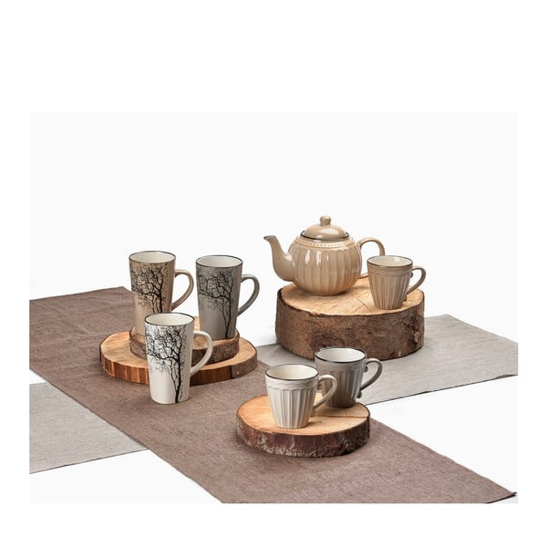 Šedý kameninový hrnek KJ Collection, 400 ml-image-1