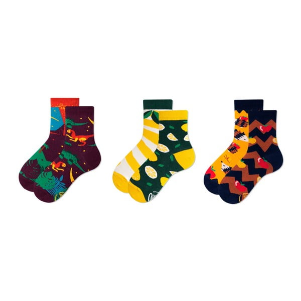 Комплект от 3 чифта детски чорапи Dino, размер 31-34 - Many Mornings