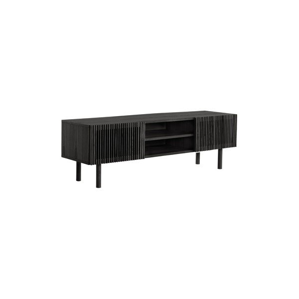 Черна маса за телевизор от декор от ясен 160x50x43 cm Sion – Jotex