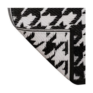 Черно-бял килим за открито Houndstooth, 120 x 180 cm - Green Decore