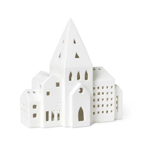 Бял керамичен свещник Urbania Lighthouse City - Kähler Design-image-3