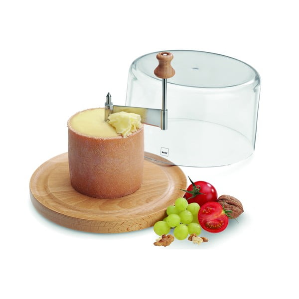 Дървена тава за сирене с капак и резачка Planum - Kela-image-1