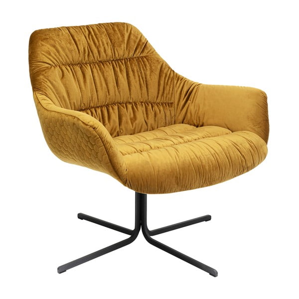 Меденожълто кадифено кресло Bristol - Kare Design