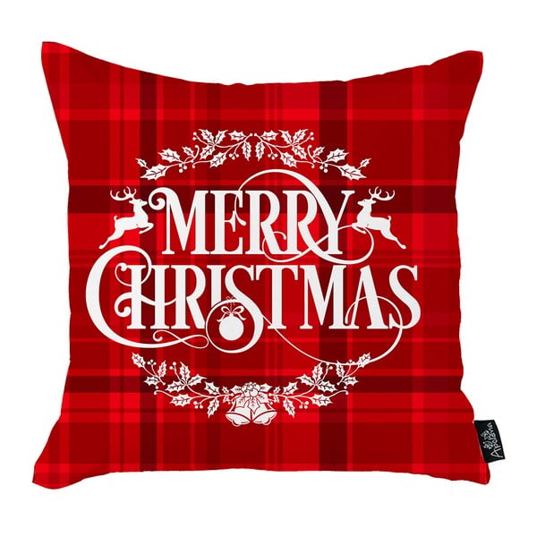 Červený vánoční povlak na polštář Mike & Co. NEW YORK Honey Merry Christmas, 45 x 45 cm