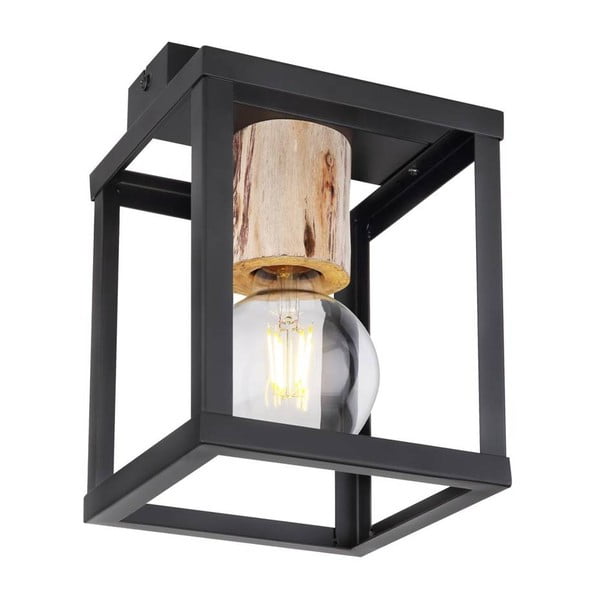 Черна лампа за таван 17x17 cm Retro - Candellux Lighting