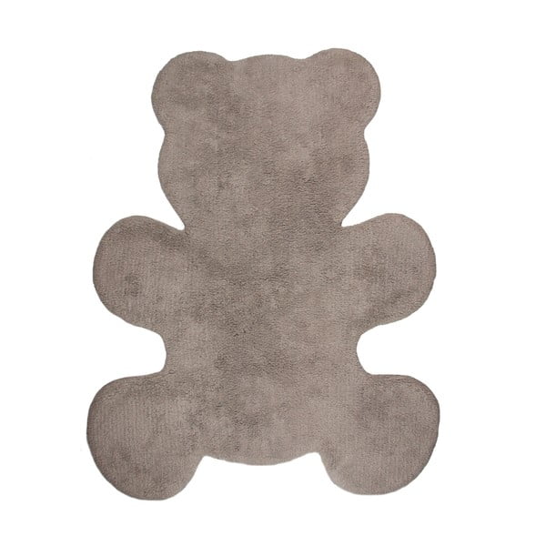 Детски кафяв ръчно изработен килим Little Teddy, 80 x 100 cm - Nattiot